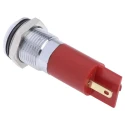 RS PRO Red Panel Mount Indicator, 24V dc, 20mA, IP67 Rating, Prominent Bezel, Silver Bezel Colour IP67