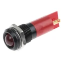 RS PRO Red Panel Mount Indicator 12V 20mA Black Bezel Prominent Style IP40 IP40