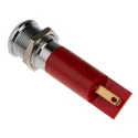 RS PRO Red Panel Mount Indicator 230V AC 3mA IP67 Prominent Silver Bezel IP67