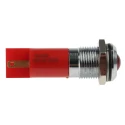 RS PRO Red Panel Mount Indicator 110V AC 6mA Solder Tab Termination IP67 Prominent Bezel Silver 204-495