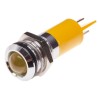 RS PRO Yellow Panel Mount Indicator 110V AC 6mA Solder Tab Termination IP67 Prominent Bezel 204-489