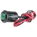 RS PRO Green Panel Mount Indicator 12V DC 20mA Lead Wire Termination Prominent Bezel 204-546