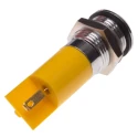 RS PRO Yellow Panel Mount Indicator 110V AC 6mA Solder Tab Termination IP67 Prominent Bezel 204-489