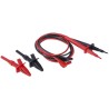 RS PRO Fused Test Lead Kit CAT III 1.2m Length Right Angle Plug 600V 1kV 204-583