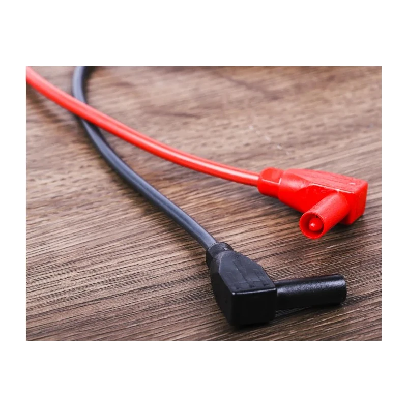 RS PRO Fused Test Lead Kit CAT III 1.2m Length Right Angle Plug 600V 1kV 204-583