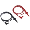RS PRO Fused Test Lead Kit CAT III 1.2m Length Right Angle Plug 600V 1kV 204-583