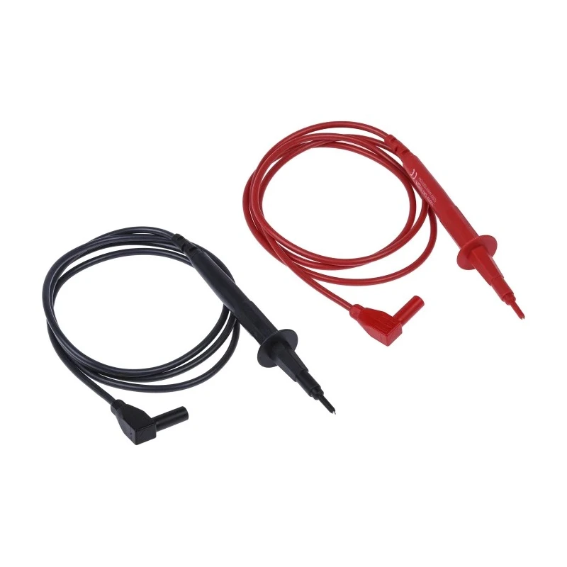 RS PRO Fused Test Lead Kit CAT III 1.2m Length Right Angle Plug 600V 1kV 204-583