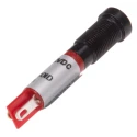 RS PRO Red Panel Mount Indicator 12V DC 20mA Solder Tab Termination Recessed Black Bezel 204-776
