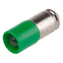 RS PRO Green Indicator Lamp Single Chip Midget Groove Base 6 mm Diameter 24 V AC/DC 14 mA 525 nm Peak Wavelength 203-600