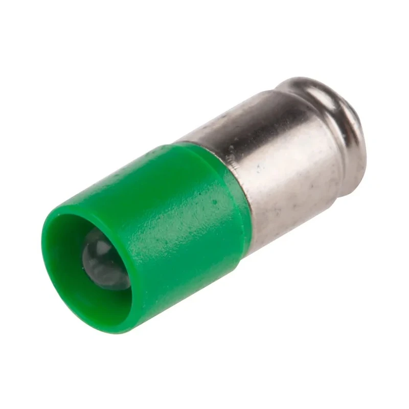 RS PRO Green Indicator Lamp Single Chip Midget Groove Base 6 mm Diameter 24 V AC/DC 14 mA 525 nm Peak Wavelength 203-600