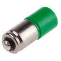 RS PRO Green Indicator Lamp Single Chip Midget Groove Base 6 mm Diameter 24 V AC/DC 14 mA 525 nm Peak Wavelength 203-600