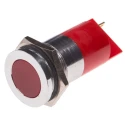 RS PRO Red Panel Mount Indicator 12V 20mA Solder Tab Termination Flush Bezel 204-849