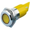 RS PRO Yellow Panel Mount Indicator, 24 V AC/DC, 20mA, Solder Tab Termination, Flush Bezel 204-855