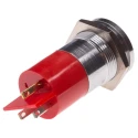 RS PRO Red Panel Mount Indicator 12V 20mA Solder Tab Termination Flush Bezel 204-849