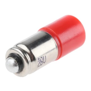 RS PRO Red Single Chip Indicator Lamp Midget Groove Base 6 mm Diameter 28 V ac/dc 14 mA 203-773