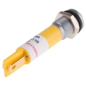 RS PRO Yellow Panel Mount Indicator, 24 V AC/DC, 20mA, Solder Tab Termination, IP67, Prominent Bezel 204-956