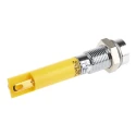 RS PRO Yellow Panel Mount Indicator 24V DC 20mA Solder Tab Termination Recessed Bezel 205-038