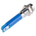 RS PRO Blue Panel Mount Indicator 24V DC 20mA Solder Tab Termination Recessed Bezel 205-044
