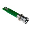 RS PRO Green Panel Mount Indicator 230V AC 3mA Recessed Silver Bezel 205-195