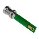 RS PRO Green Panel Mount Indicator 230V AC 3mA Recessed Silver Bezel 205-195