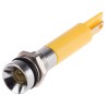 RS PRO Yellow Panel Mount Indicator 230V ac 3mA Recessed Bezel Silver 8mm Mount Hole 205-202