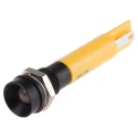 RS PRO Yellow Panel Mount Indicator 24 V AC/DC, 20mA, Solder Tab Termination, IP67, Recessed 205-274