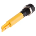 RS PRO Yellow Panel Mount Indicator 24 V AC/DC, 20mA, Solder Tab Termination, IP67, Recessed 205-274