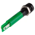 RS PRO Green Panel Mount Indicator 24 V AC/DC, 20mA, Solder Tab Termination, IP67 Recessed Bezel 205-280