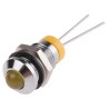 RS PRO Yellow Panel Mount Indicator 2V dc 20mA IP67 Prominent Bezel Silver 30.5mm 205-325