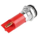 RS PRO Red Panel Mount Indicator 24 V AC DC 20mA Solder Tab Termination IP67 Silver Bezel 14mm Mount Hole 205-319