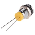 RS PRO Yellow Panel Mount Indicator 2V dc 20mA IP67 Prominent Bezel Silver 30.5mm 205-325