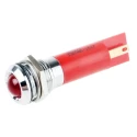 RS PRO Red Panel Mount Indicator, 130V AC, 6mA, IP67 Rated, Prominent Bezel IP67