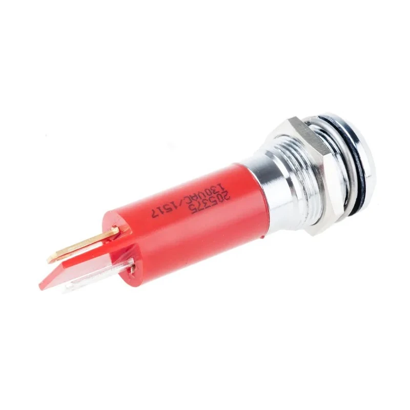 RS PRO Red Panel Mount Indicator, 130V AC, 6mA, IP67 Rated, Prominent Bezel IP67