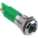RS PRO Green Panel Mount Indicator, 24 V dc, 36 V dc, Prominent Silver Bezel, 14 mm Mount Hole 205-432