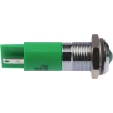 RS PRO Green Panel Mount Indicator, 24 V dc, 36 V dc, Prominent Silver Bezel, 14 mm Mount Hole 205-432