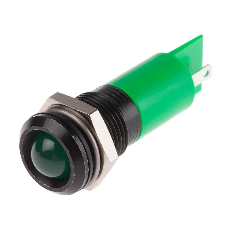 RS PRO Green Panel Mount Indicator, 24V DC, 36V DC, Prominent Bezel 205-448