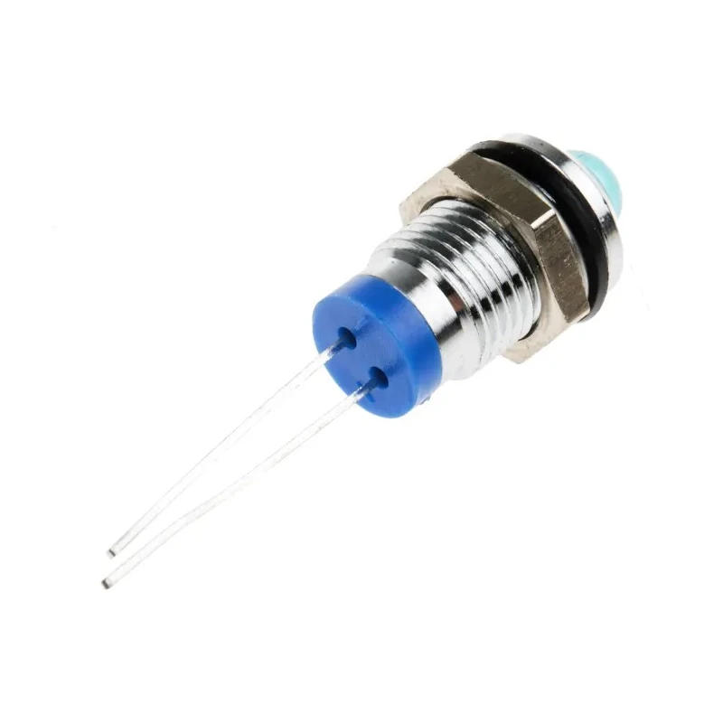 RS PRO Blue Panel Mount Indicator, 2V dc, 20mA, IP67, Prominent Bezel, Silver Bezel RS PRO IP67