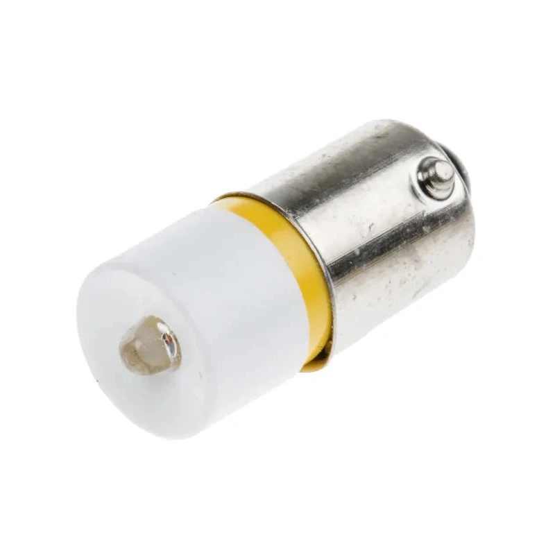 RS PRO Yellow Indicator Lamp Single Chip 230V AC BA9 Base 10mm Diameter 205-583