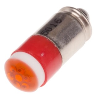 RS PRO Red Indicator Lamp Multichip, 12V dc, Midget Groove Base, 6 mm Diameter 204-653