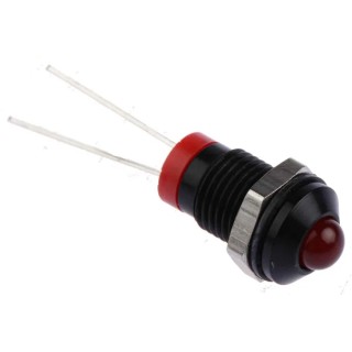 RS PRO Red Panel Mount Indicator 2V DC 20mA IP67 Prominent Bezel IP67