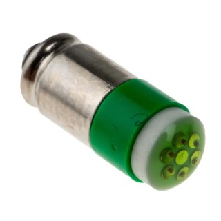 RS PRO Green Indicator Lamp Multichip 28V DC Midget Groove Base 6 mm Diameter 204-681