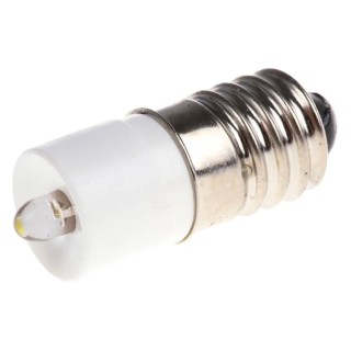 RS PRO White Indicator Lamp Single Chip E10 Base 10 mm Diameter 130V AC 204-726