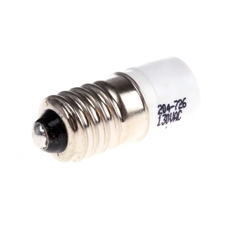 RS PRO White Indicator Lamp Single Chip E10 Base 10 mm Diameter 130V AC 204-726