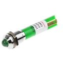 RS PRO Green Panel Mount Indicator 12V AC 20mA Solder Tab Termination, Prominent Bezel 205-814
