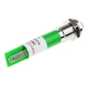 RS PRO Green Panel Mount Indicator 12V AC 20mA Solder Tab Termination, Prominent Bezel 205-814