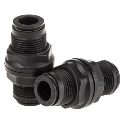 Legris Pneumatic Fitting LF3000 Series Male/Female Push-In 8mm Tube Connector Nickel Finish LF3000