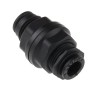 Legris Pneumatic Bulkhead Connector Series Male/Female, Push-in 6 mm Tube Connection, Technical Polymer, Nickel Finish LF3000