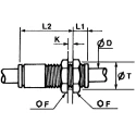 Legris Pneumatic Fitting LF3000 Series Male/Female Push In 4 mm Technical Polymer 20 bar 80°C Nickel Finish LF3000