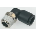 Legris Male Pneumatic Fitting Nickel Plated Brass 1/4 in R Threaded-to-Tube LF3000 Series LF3000