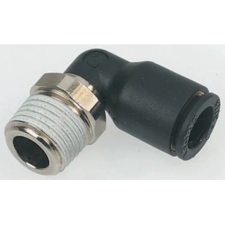 Legris Male Pneumatic Fitting Nickel Plated Brass 1/4 in R Threaded-to-Tube LF3000 Series LF3000